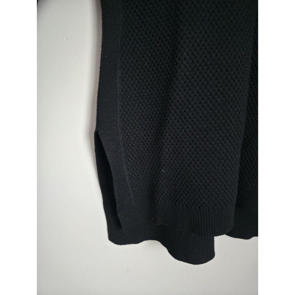 Athleta Black Merino Wool Blend Sweater XS Textured Lightweight Cozy Top - Picture 10 of 10